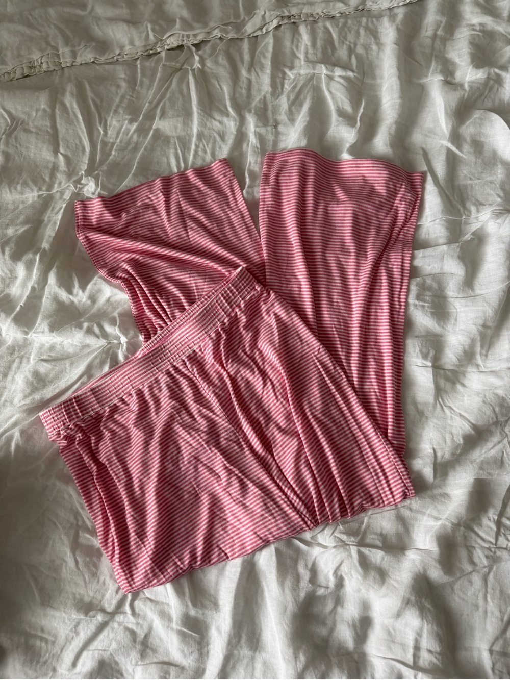 Pink Striped Women's Pajama Shorts and Tank Set